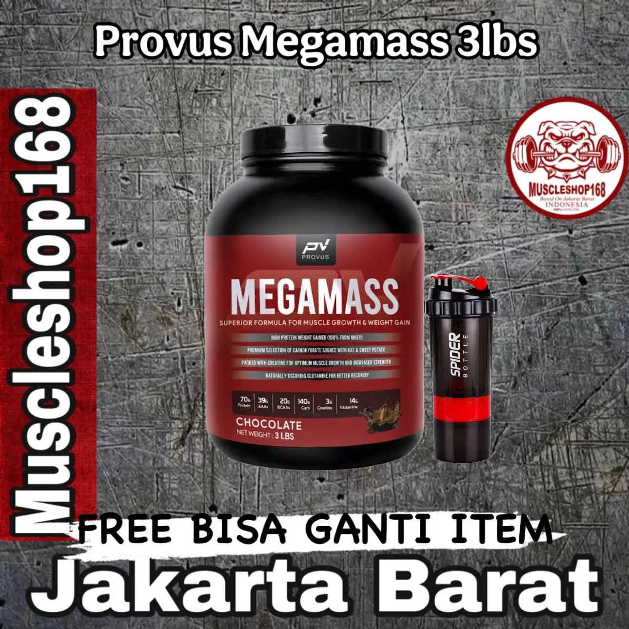 Provus Mega Mass 3 lbs Weight Gainer