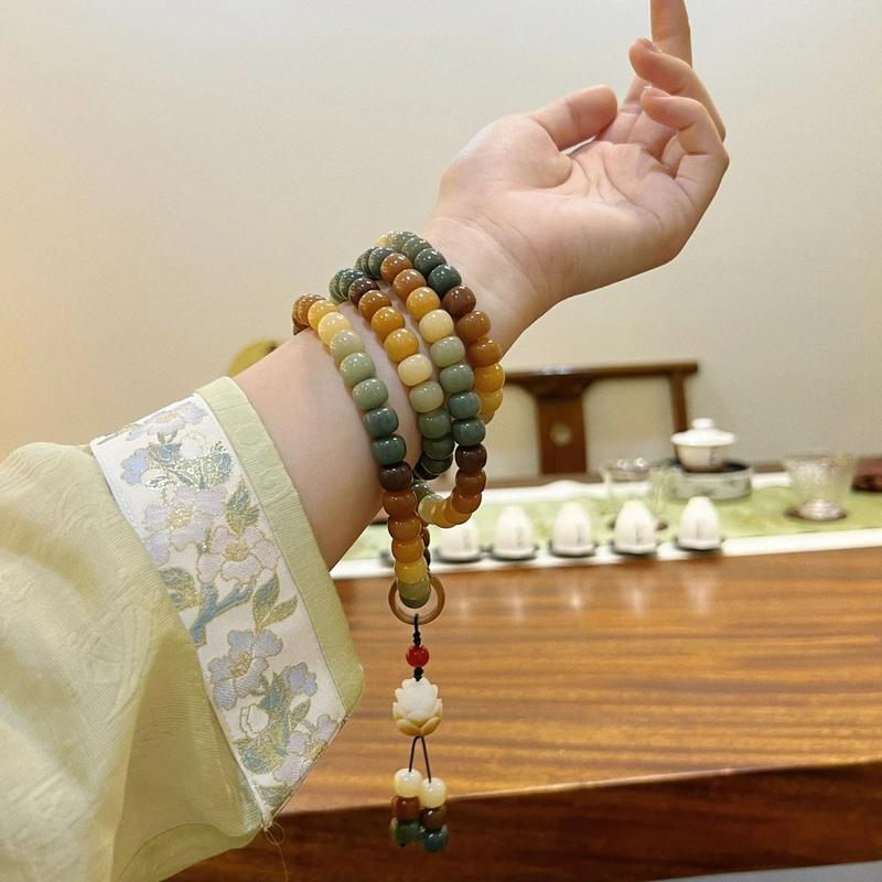  Milon Vòng Tay Bồ Đề  Nhiều Vòng Tay Cầm Tay 108 Hạt 10mm  Trắng Đầy Màu Sắc Thích Hợp Cho Nam Và Nữ Vòng Tay Hạt Bồ Đề Phụ Kiện 