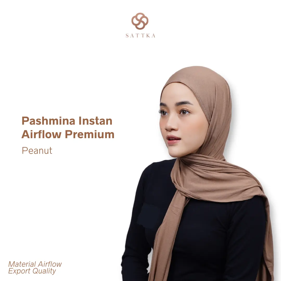 Pashmina Instan Inner Airflow Sattka / Adem Ringan Jatuh Anti Ribet Anti Pusing