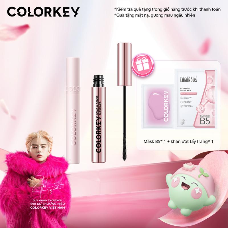   DEAL HOT  Mascara COLORKEY Hỗ Trợ Giúp Mi Dài Và Tơi Tạo Cảm Giác Tự Nhiên Nhanh Khô Không Lem Trôi 4.5g - KCF1F7 