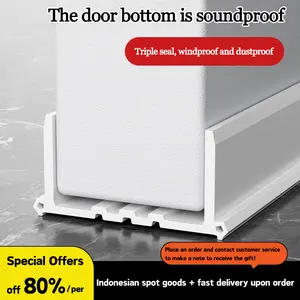 *In Stock*Strip Segel Pintu Silikon Bawah Pintu Strip Tahan Angin Celah Isolasi Suara Strip Penghenti Pintu Strip Segel Penghenti Pintu