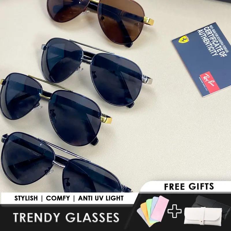 【Free Dompet & Lap】Kacamata Pria Polarized UV Protection Mengemudi Kaca Mata Memancing Paset Ikan By Pijarus Eyewear Alpacaman【cool vision】【b6102】 Sunglasses 1
