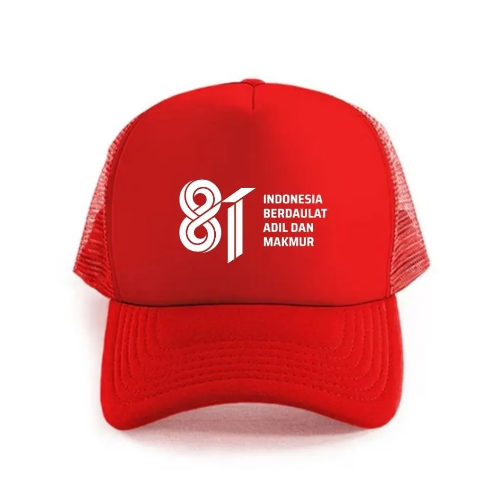 Dirgahayu RI 81 - Promo Topi Trucker Hat Jaring Motif Spesial Hari Kemerdekaan Republik Indonesia 5BA