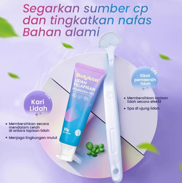 【HZ1】BodyAccel Membersihkan lidah dan menyegarkan napas untuk segala usia Mulut Sikat 2