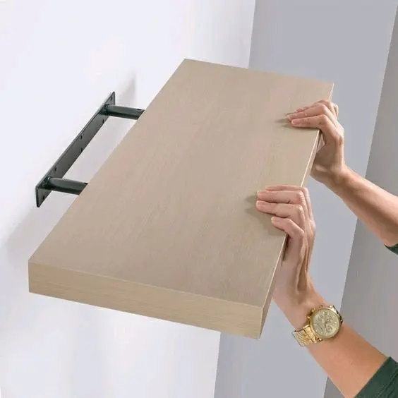 Rak Penyimpanan Buku Ambalan Dinidng Panjang 1 Meter Elegan untuk Ruang Tamu - Furniture 7