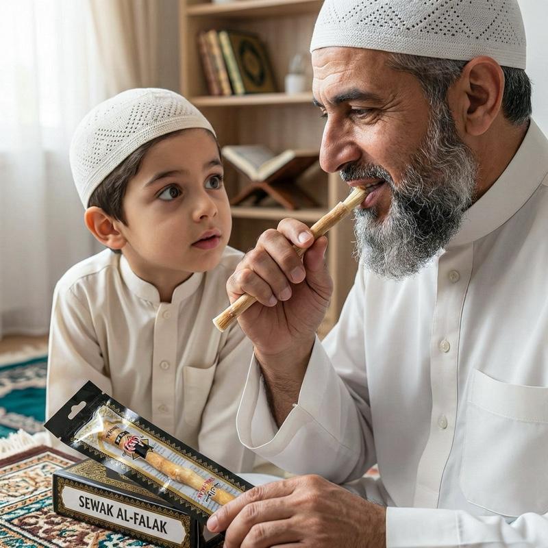 Siwak / Miswak Al-Falak 12 Pcs ( 1 Lusin ) - Sikat Gigi Sunnah tanpa bahan kimia - Alami - Persediaan jangka panjang