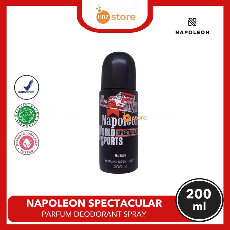 Marlboro Napoleon Parfum Deodorant Spray Pria 200ml Hitam dan Putih 2