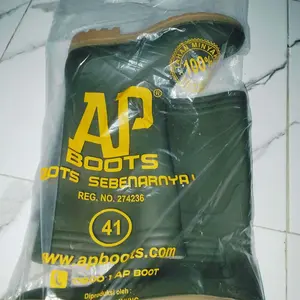 Sepatu Boot Tinggi AP BOOTS AP 9506 HIJAU KARET KEBUN PETANI PROYEK Shoes Kerja
