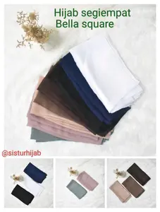 PROMO BELLA SQUARE - HIJAB SEGIEMPAT - SISTURHIJAB BAHANLEMBUT MUDAH DI ATUR