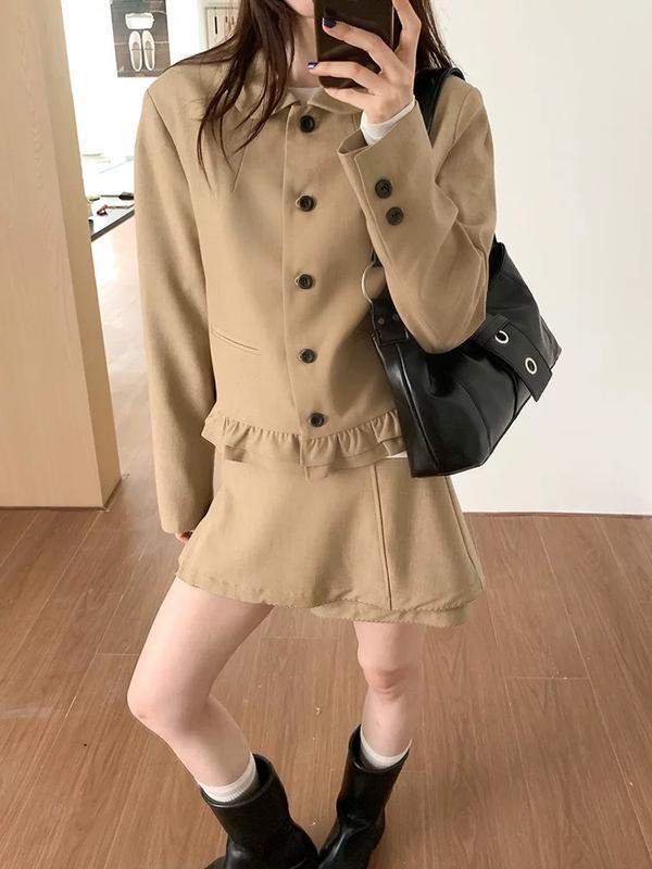 Set Áo Tay Dài Kèm Quần Váy Nữ Ulzzang Dáng Đẹp Hot Trend hb.closet S62