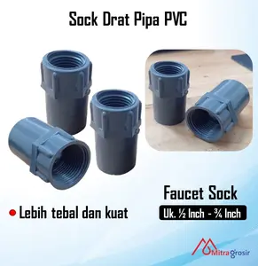 Faucet Socket Pipa Air 1/2" TS PVC / Sock Sok 1/2" Drat Dalam / Sok Drat Dalam PVC 1/2 in SDD 1/2" Faucet Socket