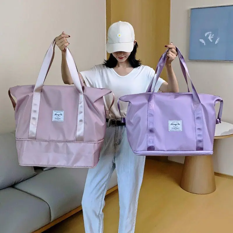 TSA (COD)Tas Travel Lipat Motif Besar 3 Tingkat Foldable Travel Bag Hand Carry Tas Koper Lipat Mudik Jinjing Polos Murah Bag Tas Lipat Travel Besar 2 Tingkat Waterproof Foldbag Wanita 5