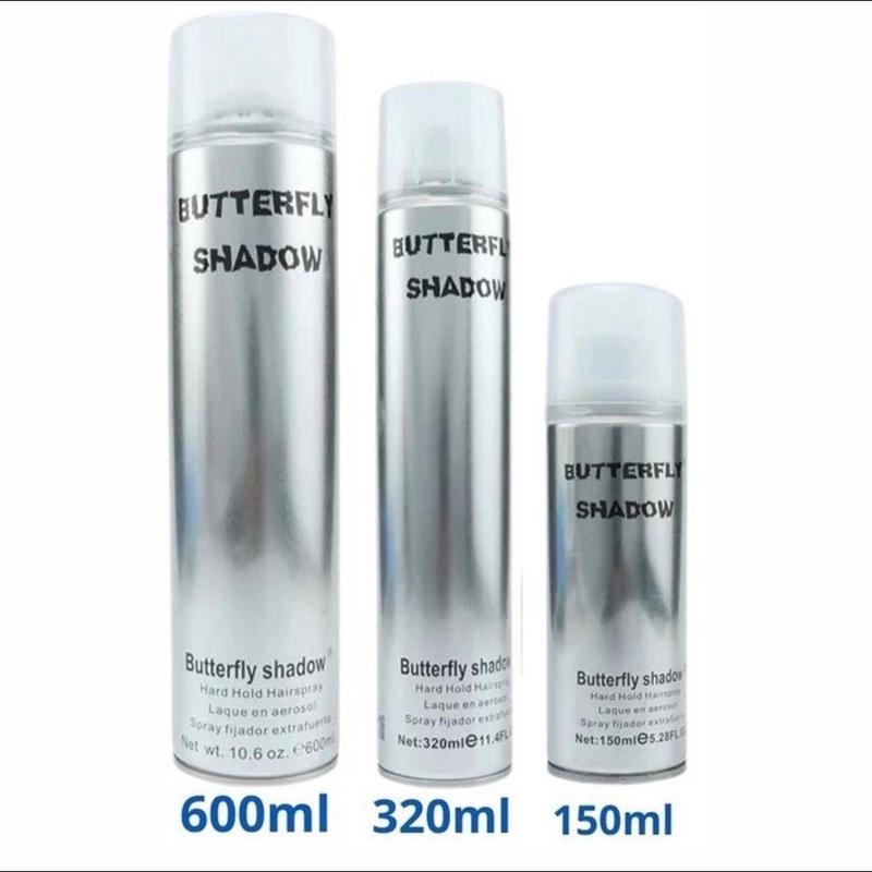 Gôm xịt tóc Butterfly Shadow 150ml 320ml 600ml Gôm bạc giữ nếp tạo kiểu nam nữ Keo Xịt Tóc Bạc