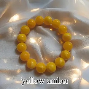 Gelang Amber Kuning Aura Keberuntungan
