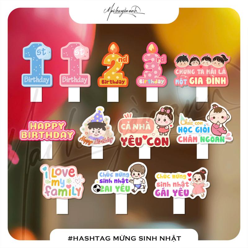 [HASTAG SINH NHẬT ] Hashtag cầm tay chụp hình đám cưới, họp lớp, sự kiện thiết kế 0