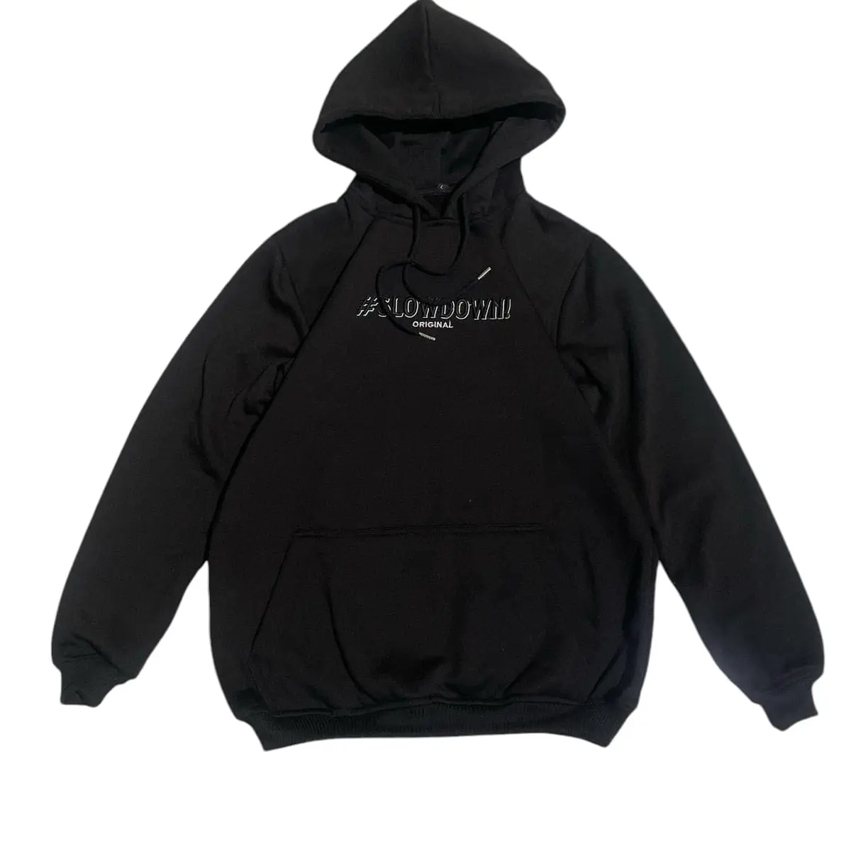 #SLOWDOWN Hoodie Sweater Mbordir Timbul 3D Unisex Pria Wanita Bahan Fleece Premium Tebal Nyaman  Tidak Berbulu High Quality Size M-xxl Distro