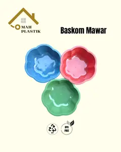 (PAKET LUSINAN) BASKOM MAWAR/ROSE - BASKOM NASI HAJATAN BENTUK MAWAR - EMBER NASI BERKATAN PLASTIK TEBAL