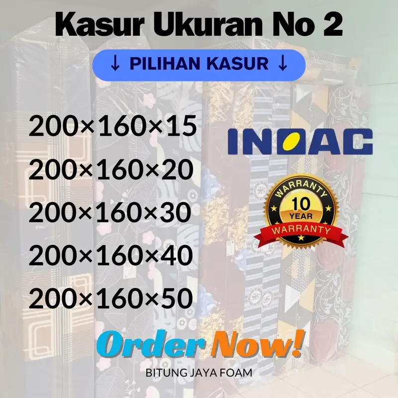 [200×160] Kasur Busa INOAC 100% Original. Kasur Busa Garansi 10 Tahun!! 1