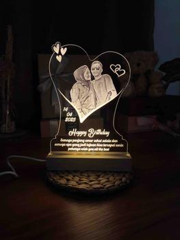 Product Review of Lampu Tidur AESTHETIC Akrilik Custom Spotify IG Style LED Stand Kayu Kado Pernikahan, Ulang Tahun, Wisuda, Plakat Wisuda GEEVEE PREMIUM GIFT Love Usb from e**_ 0