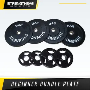 Beginner Bundle Weight Plate STRENGTHBAE - Plat beban 1,25kg, 2,5kg, dengan Bumper Plate 5kg, dan 10kg