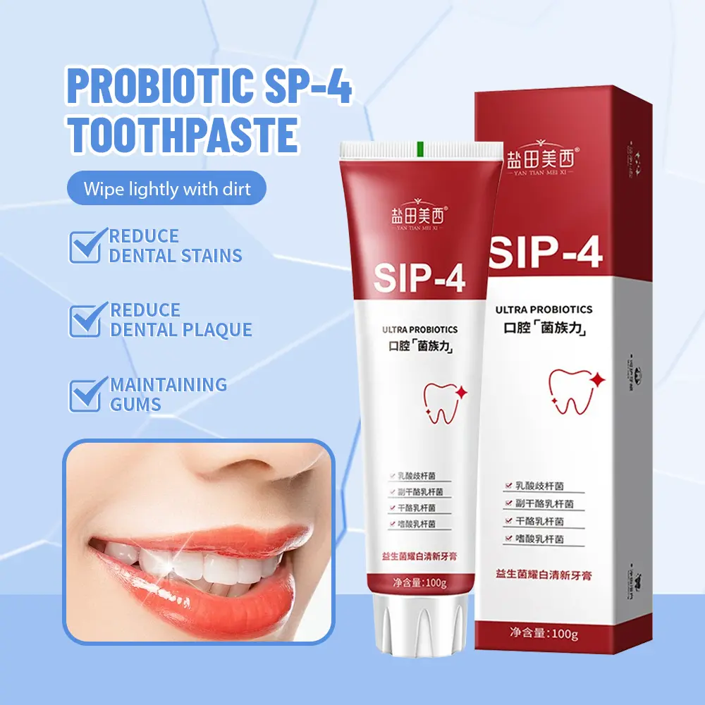 2pcs Probiotic Whitening Toothpaste Brightening & Stain Removing Fresh Breath Teeth Whiten Toothpaste