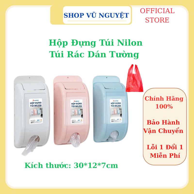 Hộp đựng túi nilon, túi đựng rác dán tường tiện dụng cho nhà bếp nhựa Việt Nhật - Shop Vũ Nguyệt