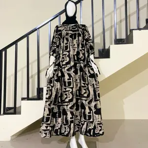 Gamis Kirana - Rayon Rempel Busui Lengan Panjang Daster Adem Lebar Mayung