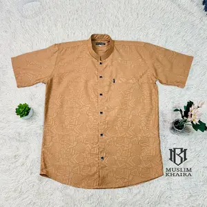 baju koko lengan pendek pria kemko sultan atasan pria muslim emboss