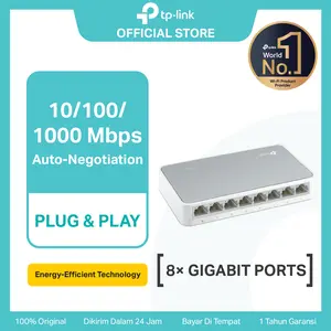 TP-Link TL-SF1008D | 8-Port Desktop Switch | Fast Ethernet 10/100Mbps | Plug & Play | Ethernet Hub