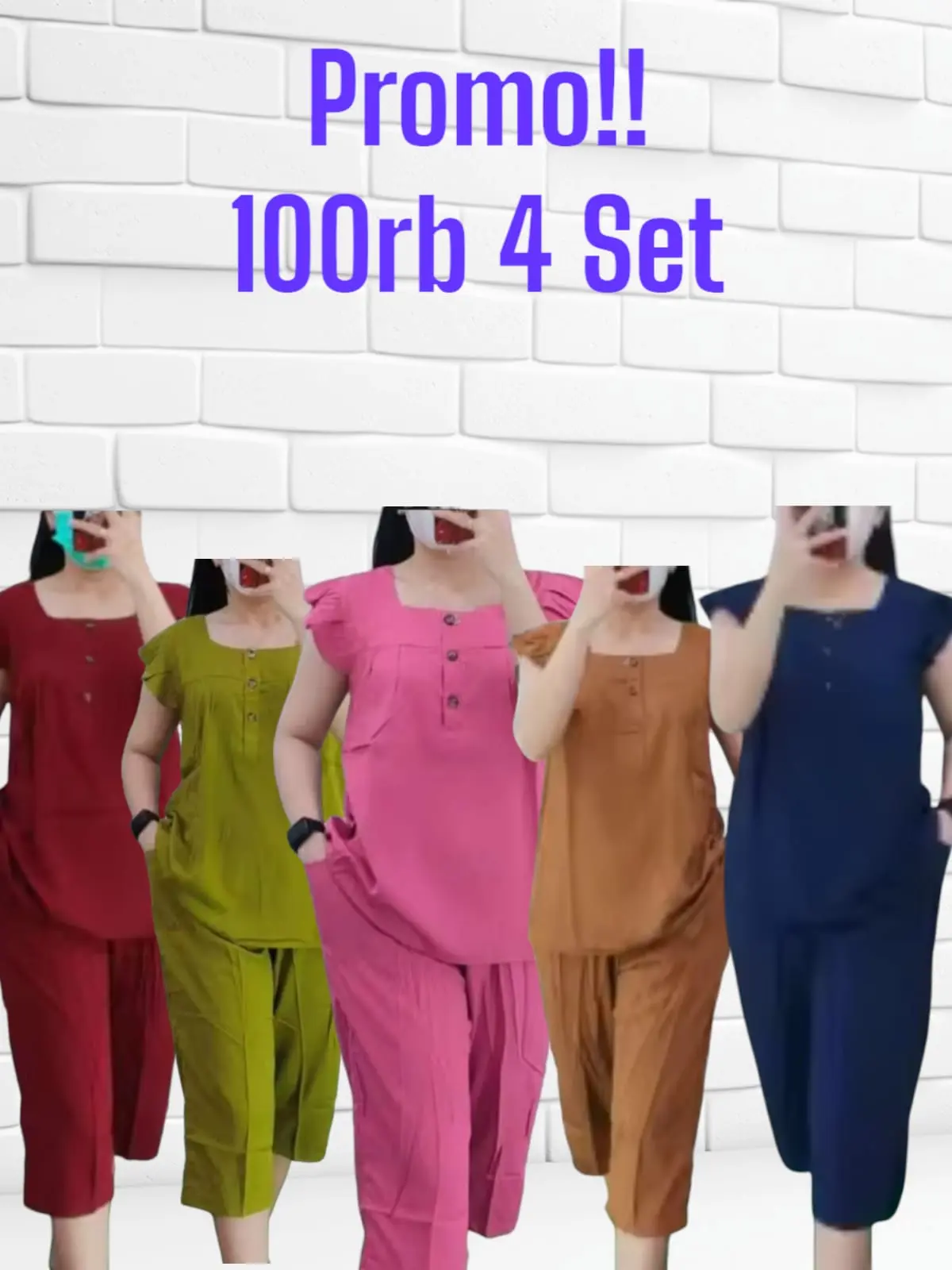 NEW,,PROMO 100RB 4 SET BANGKOK WANITA JUMBO BUSUI LEMBUT//SETELAN BANGKOK TERMURAH//SET POLOS PIYAMA KEKINIAN Nyaman Tidur