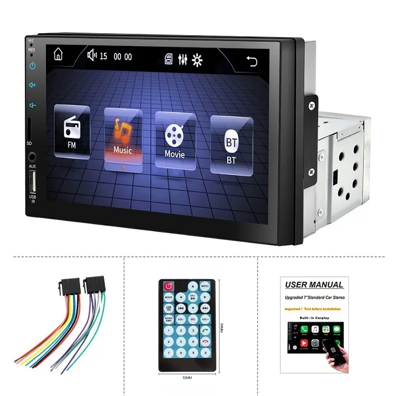7-inch 1DIN touch screen 7023D on-board single mp5 multi-function USB card CarPlay Bluetooth player