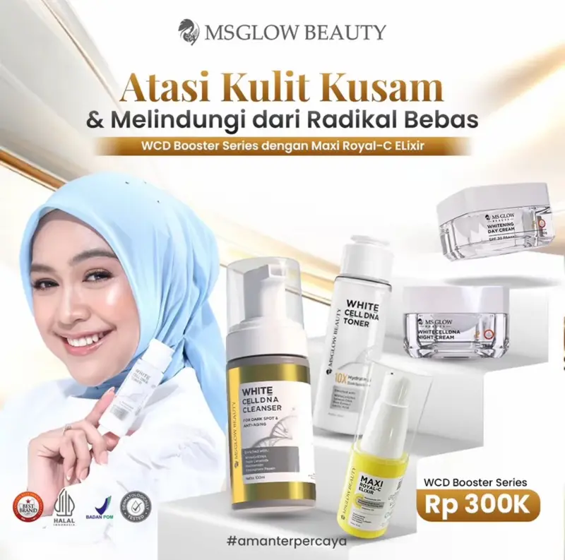 MS GLOW PAKET WAJAH  NEW PACKAGE BOOSTER SERIES - PAKET WAJAH NEW SERIES + ELIXIR 5