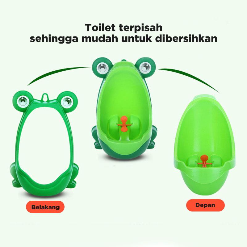 Megam Pispot Tempat Pipis Anak Laki Bentuk Katak Training Potty Toilet Boys Urinal Frog Toilet Training HSB811 8