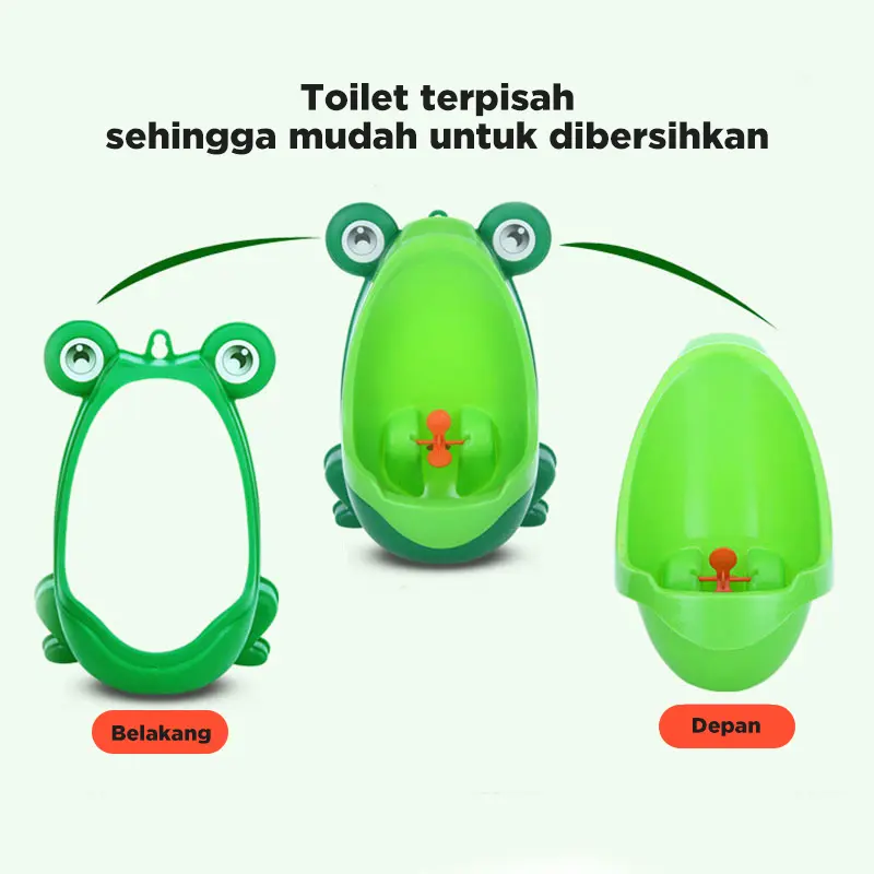 Megam Pispot Tempat Pipis Anak Laki Bentuk Katak Training Potty Toilet Boys Urinal Frog Toilet Training HSB811 8