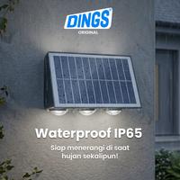 Gambar DINGS ORIGINAL Lampu Dinding Solar Panel COB LED Outdoor Waterproof IP65 - Lampu Taman Tenaga Surya Warm White Tahan Air - 4 LED dari Dings Indonesia Kota Administrasi Jakarta Timur 3 Tokopedia