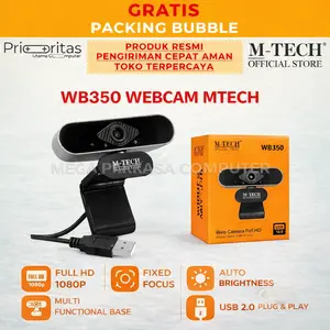 Webcam MTech WB350 Camera 1080p Full HD + Built In Mic FHD FREE PACKING BUBBLE