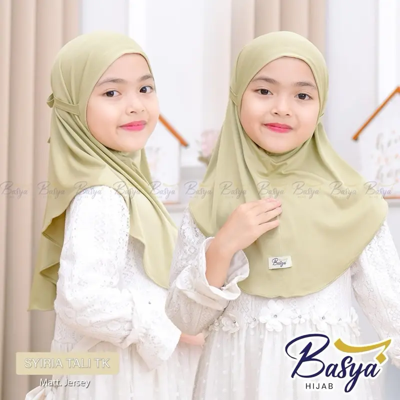 HIJAB ANAK SYIRIA TALI TK.hijab bergo tali anak non pet.jilbab bergo anak.kerudung anak polos Jersey premium anak. 0