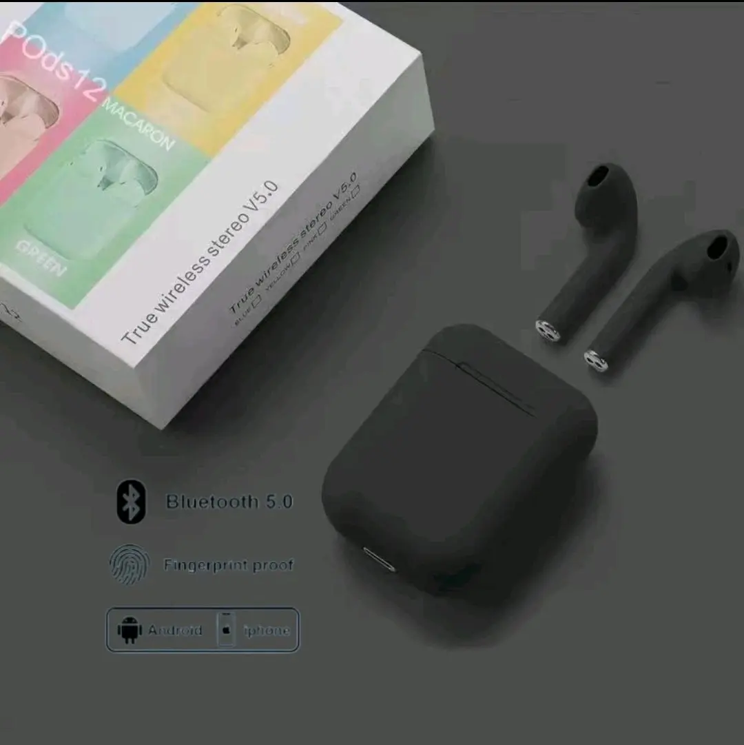 Earphone Bluetooth i7s tws Inpods Wireless i12 Macaroon dengan Super Bass - Handsfree iphone ori miniatursound jawatimur