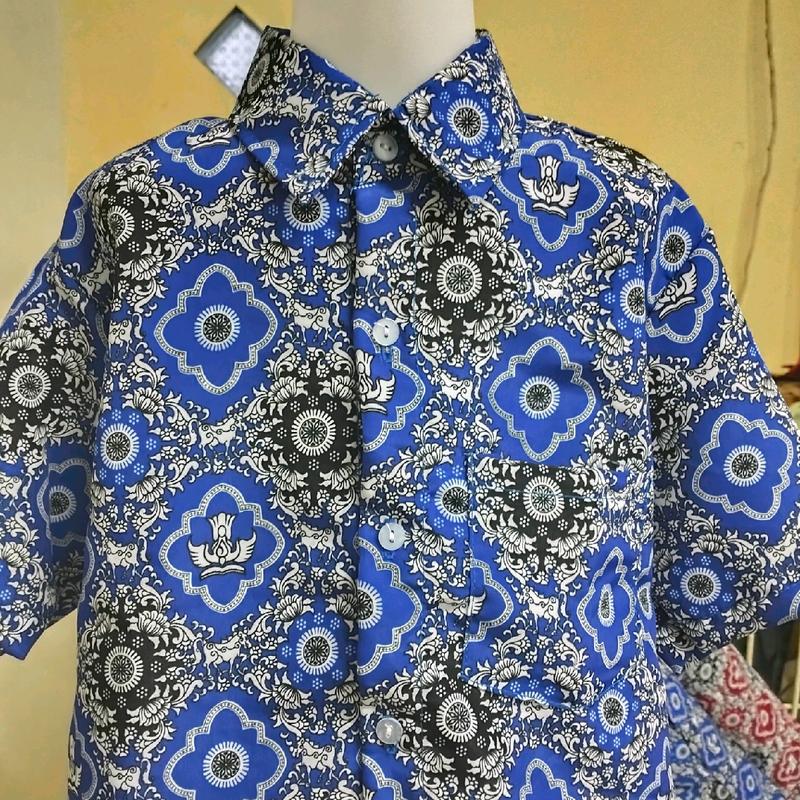 BATIK SMP NEGERI-BATIK SMP NASIONAL-BATIK SMP MOTIF HARAPAN BIRU 2