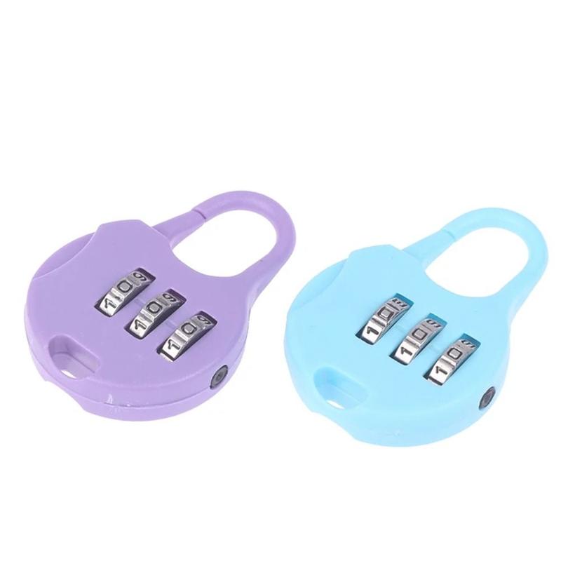 Portable Plastic Password Combination Lock Backpack Padlock Combination Padlock Padlock 3 Digit Gym Drawer Lock Digit Locks Drawer 2