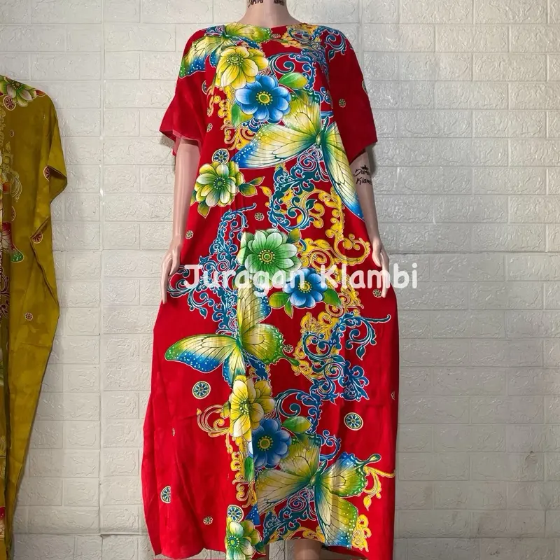 LONGDRESS KALONG JUMBO LD 145 KENCANA UNGU LABEL BIRU Casual Wanita Baju Nyaman 3