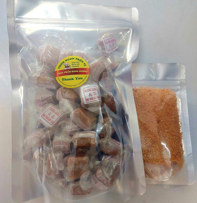 Set 500g Kẹo Me Thái Sấy Cay + 50g Muối Chấm - Thương Hiệu Hoa Kiều Trường Xương