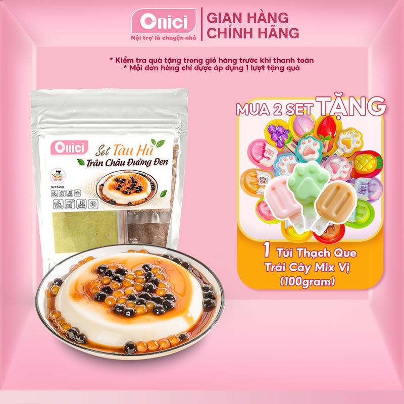  Set tàu hủ trân châu đường đen nguyên liệu nấu 12-15 chén Bếp Của Mẹ ONICI - set nguyên liệu tàu hủ Singapore Topping 
