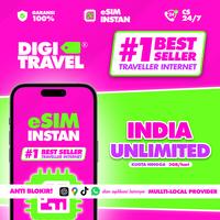 Gambar eSIM India Jaipur New Delhi Unlimited Data Internet Roaming Travel - DIGITRAVEL - 1GB/Day, 3 Hari dari DIGITRAVEL Kota Administrasi Jakarta Selatan 1 Tokopedia