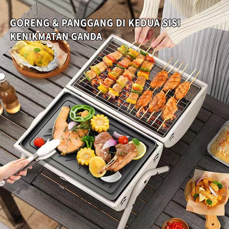 Korvo/Pemanggang Portable BBQ/Pemanggang BBQ Outdoor/Pemanggang BBQ Portabel/Pemanggang BBQ Multi-Fungsi/Pemanggang BBQ Lipat