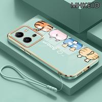 Gambar MHKEID Casing Hp untuk VIVO V25 5G V25E Case Pola Hewan kartun kasing silikon Softcase Lanyard Pelapisan Samping Casing - Gaya1, VIVO V25 5G dari MHKEID MALL Kab. Tangerang 3 Tokopedia
