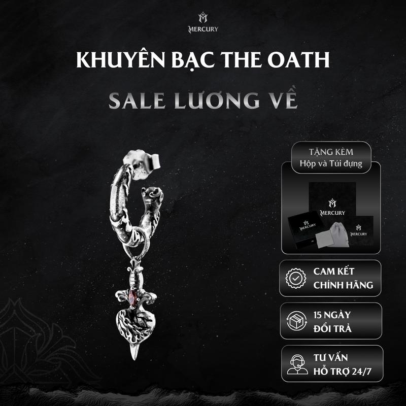 Khuyên tai Bạc 925 Mercury The Oath - Trang sức Bạc 925 đúc nguyên khối - Thiết kế độc quyền bởi Mercury x Tranh Nguyenn