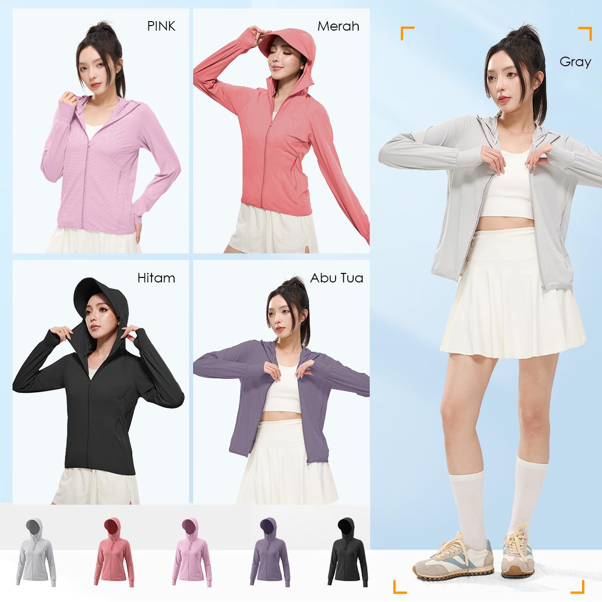 KKTOP Jaket Anti UV Premium Jaket Olahraga Wanita UPF50+ (J006-4254)