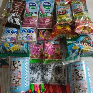 kolas mainan cabutan berhadiah celengan kaleng isi 100pcs.