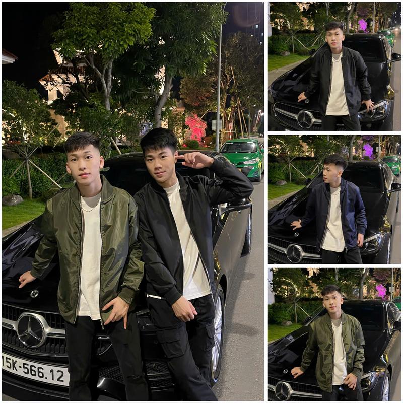 Áo Khoác Gió Trơn AG341 Chất Liệu Gió Dù Hai Lớp Dày Dặn Lót Cam Khoá Chữ Thời Trang Nam